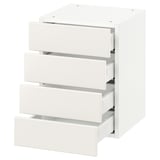 SEKTION Gabinete de pared 4 cajones, blanco Maximera/Veddinge blanco, 38x37x51 cm