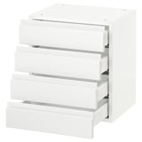 SEKTION Gabinete de pared 4 cajones, blanco Maximera/Voxtorp blanco mate, 46x37x51 cm