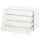 SEKTION Gabinete de pared 4 cajones, blanco Maximera/Voxtorp blanco mate, 76x37x51 cm