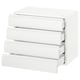 SEKTION Gabinete de pared 4 cajones, blanco Maximera/Voxtorp blanco mate, 61x37x51 cm