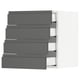SEKTION Gabinete de pared 4 cajones, blanco Maximera/Voxtorp gris oscuro, 46x37x51 cm