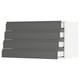 SEKTION Gabinete de pared 4 cajones, blanco Maximera/Voxtorp gris oscuro, 91x37x51 cm