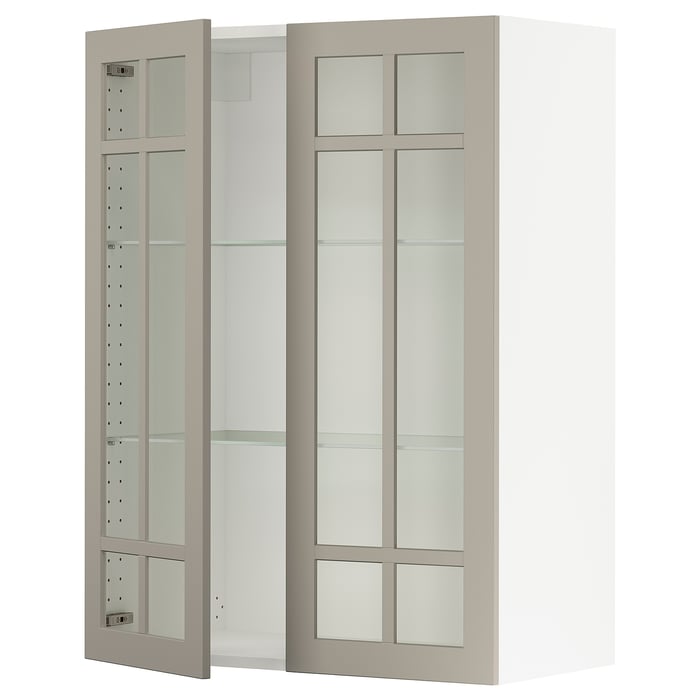 SEKTION Gabinete de pared con 2 puertas - blanco/Stensund beige - IKEA