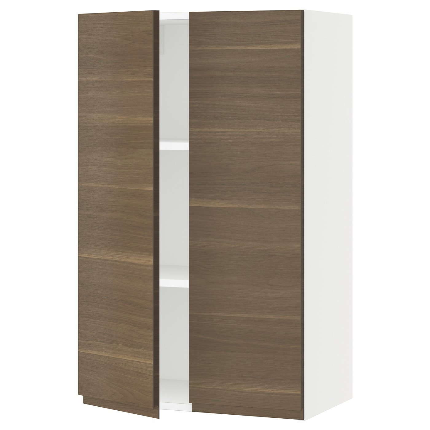 SEKTION Gabinete de pared con 2 puertas - blanco/Voxtorp efecto nogal