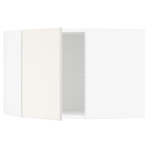 SEKTION Gabinete de pared esquina, blanco/Veddinge blanco, 66x37x51 cm
