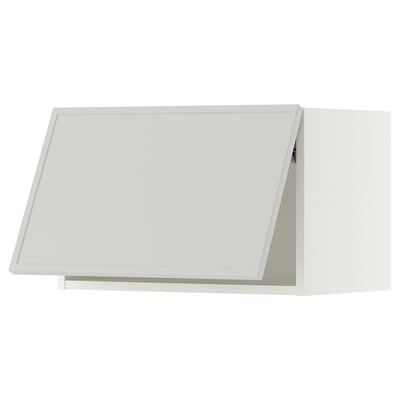 SEKTION Gabinete de pared horizontal, blanco/Aspudden gris claro, 61x37x38 cm