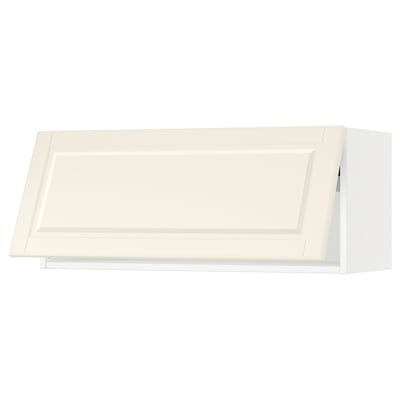 SEKTION Gabinete de pared horizontal, blanco/Bodbyn hueso, 91x37x38 cm