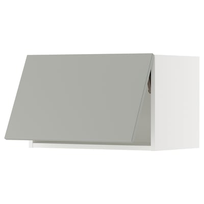 SEKTION Gabinete de pared horizontal, blanco/Havstorp gris claro, 61x37x38 cm
