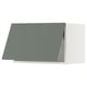 SEKTION Gabinete de pared horizontal, blanco/Nickebo Verde grisáceo mate, 61x37x38 cm