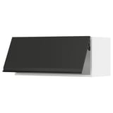 SEKTION Gabinete de pared horizontal, blanco/Upplöv Carbón mate, 91x37x38 cm