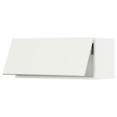 SEKTION Gabinete de pared horizontal, blanco/Vallstena blanco, 91x37x38 cm
