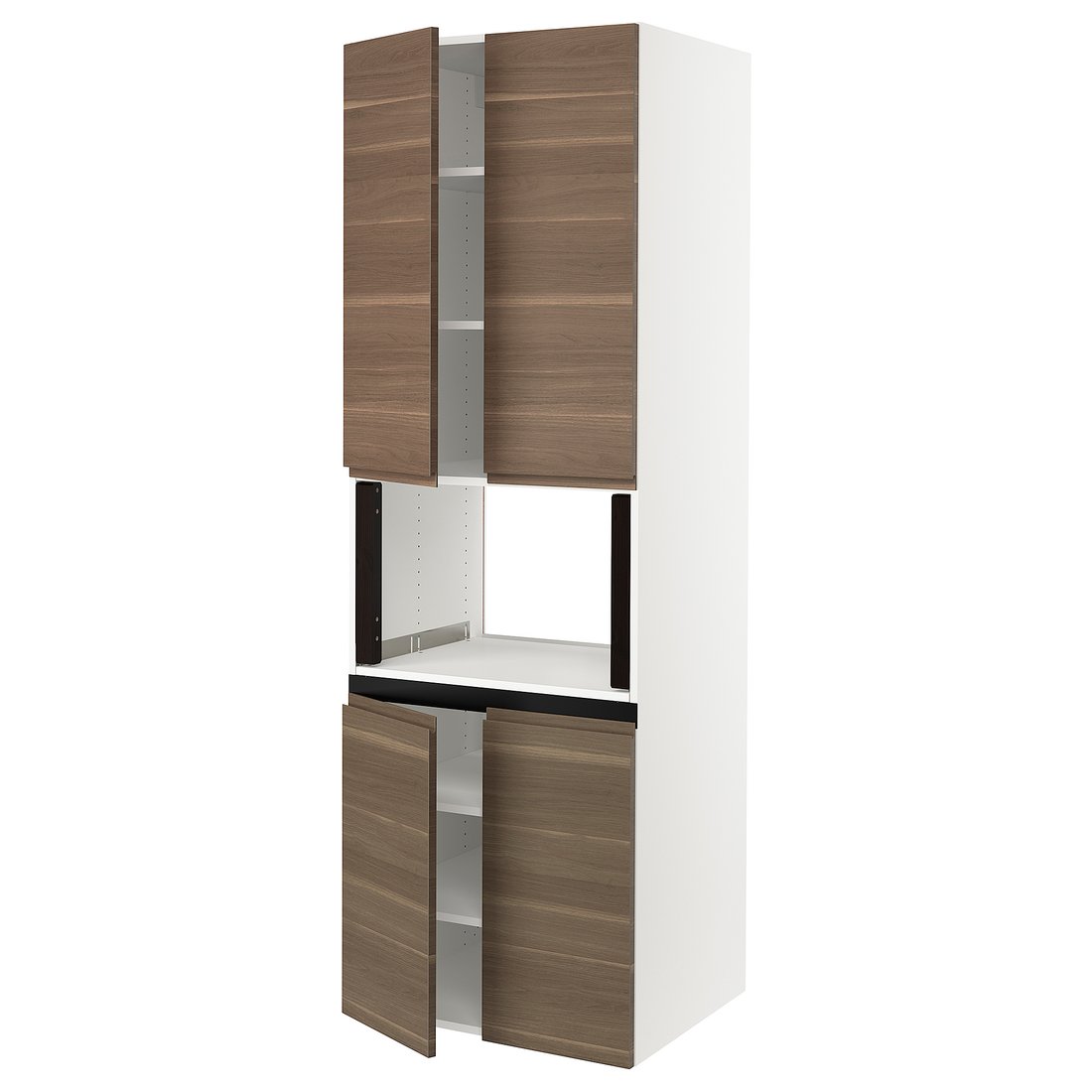 SEKTION Gabinete para microondas - blanco/Voxtorp efecto nogal - IKEA