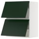 SEKTION Gabinete pared 2 puertas horizontal, blanco/Havstorp Verde oscuro, 61x37x76 cm