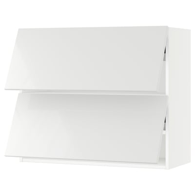 SEKTION Gabinete pared 2 puertas horizontal, blanco/Ringhult blanco, 91x37x76 cm