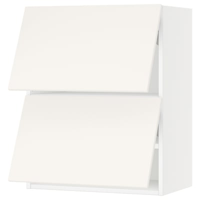SEKTION Gabinete pared 2 puertas horizontal, blanco/Veddinge blanco, 61x37x76 cm