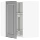 SEKTION Gabinete pared esquina c/carrusel, blanco/Bodbyn gris, 66x37x76 cm