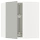 SEKTION Gabinete pared esquina c/carrusel, blanco/Havstorp gris claro, 66x37x76 cm