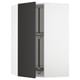 SEKTION Gabinete pared esquina c/carrusel, blanco/Nickebo Carbón mate, 66x37x102 cm