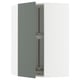 SEKTION Gabinete pared esquina c/carrusel, blanco/Nickebo Verde grisáceo mate, 66x37x102 cm