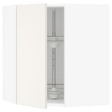 SEKTION Gabinete pared esquina c/carrusel, blanco/Veddinge blanco, 66x37x76 cm