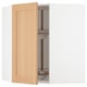 SEKTION Gabinete pared esquina c/carrusel, blanco/Vedhamn roble, 66x37x76 cm