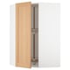 SEKTION Gabinete pared esquina c/carrusel, blanco/Vedhamn roble, 66x37x102 cm