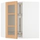 Opción: SEKTION Gabinete pared esquina c/carrusel, blanco/Vedhamn roble, 66x37x76 cm