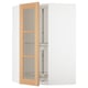 Opción: SEKTION Gabinete pared esquina c/carrusel, blanco/Vedhamn roble, 66x37x102 cm