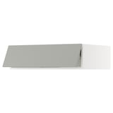 SEKTION Gabinete superior p/refrigerador, blanco/Havstorp gris claro, 91x61x25 cm