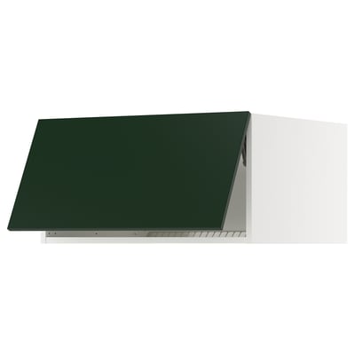 SEKTION Gabinete superior p/refrigerador, blanco/Havstorp Verde oscuro, 76x61x38 cm
