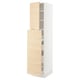 SEKTION / MAXIMERA Gabin alt extb 2 prtas 4 cjnes+ests, blanco/Askersund efecto fresno claro, 46x61x203 cm