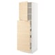 SEKTION / MAXIMERA Gabin alt extb 2 prtas 4 cjnes+ests, blanco/Askersund efecto fresno claro, 61x61x203 cm