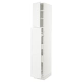 SEKTION / MAXIMERA Gabin alt extb 2 prtas 4 cjnes+ests, blanco/Axstad blanco mate, 38x61x229 cm