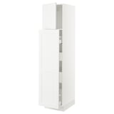 SEKTION / MAXIMERA Gabin alt extb 2 prtas 4 cjnes+ests, blanco/Axstad blanco mate, 46x61x203 cm