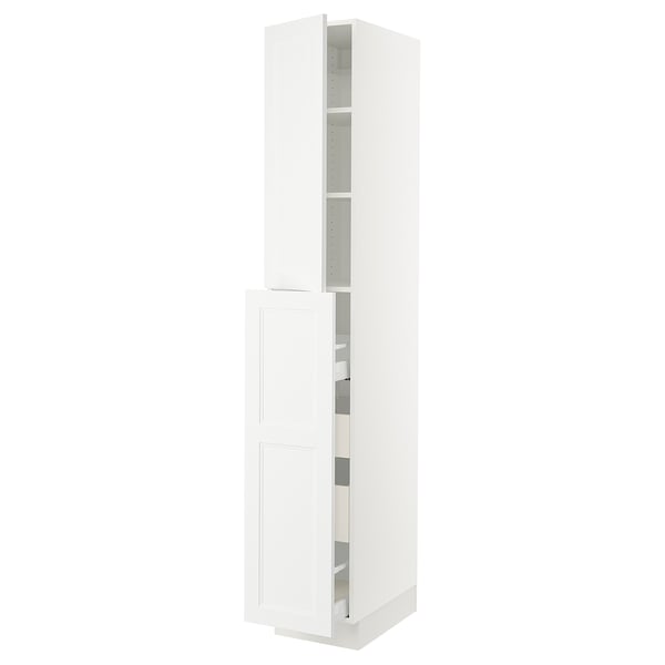 SEKTION / MAXIMERA Gabin alt extb 2 prtas 4 cjnes+ests, blanco/Axstad blanco mate, 38x61x229 cm