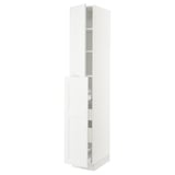 SEKTION / MAXIMERA Gabin alt extb 2 prtas 4 cjnes+ests, blanco/Axstad blanco mate, 38x61x229 cm