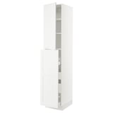 SEKTION / MAXIMERA Gabin alt extb 2 prtas 4 cjnes+ests, blanco/Axstad blanco mate, 46x61x229 cm