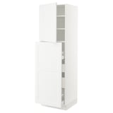SEKTION / MAXIMERA Gabin alt extb 2 prtas 4 cjnes+ests, blanco/Axstad blanco mate, 61x61x203 cm