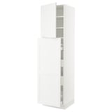 SEKTION / MAXIMERA Gabin alt extb 2 prtas 4 cjnes+ests, blanco/Axstad blanco mate, 61.0x61.0x228.6 cm