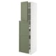 SEKTION / MAXIMERA Gabin alt extb 2 prtas 4 cjnes+ests, blanco/Axstad verde grisáceo, 46x61x203 cm