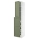 SEKTION / MAXIMERA Gabin alt extb 2 prtas 4 cjnes+ests, blanco/Axstad verde grisáceo, 46x61x229 cm