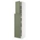 SEKTION / MAXIMERA Gabin alt extb 2 prtas 4 cjnes+ests, blanco/Axstad verde grisáceo, 46x61x229 cm