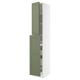 SEKTION / MAXIMERA Gabin alt extb 2 prtas 4 cjnes+ests, blanco/Axstad verde grisáceo, 38x61x229 cm