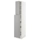 SEKTION / MAXIMERA Gabin alt extb 2 prtas 4 cjnes+ests, blanco/Bodbyn gris, 38x61x203 cm