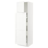 SEKTION / MAXIMERA Gabin alt extb 2 prtas 4 cjnes+ests, blanco Enköping/blanco efecto madera, 61x61x203 cm