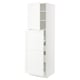 SEKTION / MAXIMERA Gabin alt extb 2 prtas 4 cjnes+ests, blanco Enköping/blanco efecto madera, 61x61x203 cm