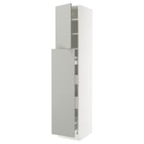 SEKTION / MAXIMERA Gabin alt extb 2 prtas 4 cjnes+ests, blanco/Havstorp gris claro, 46x61x229 cm