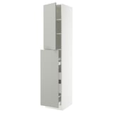 SEKTION / MAXIMERA Gabin alt extb 2 prtas 4 cjnes+ests, blanco/Havstorp gris claro, 46x61x229 cm