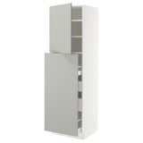SEKTION / MAXIMERA Gabin alt extb 2 prtas 4 cjnes+ests, blanco/Havstorp gris claro, 61x61x203 cm