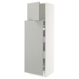 SEKTION / MAXIMERA Gabin alt extb 2 prtas 4 cjnes+ests, blanco/Havstorp gris claro, 61x61x203 cm